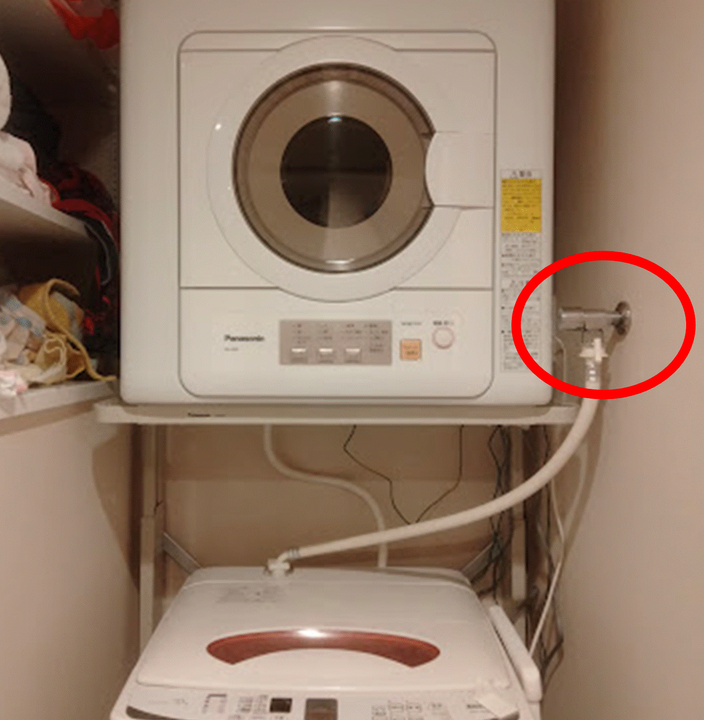 パナソニック 衣類乾燥機 NH-D603 スタンド付き - 神奈川県の家具